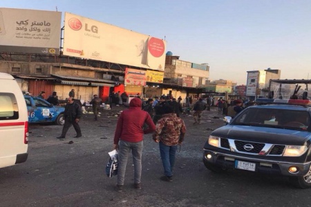 26 قتيلا و95 جريحا جراء تفجير مزدوج وسط بغداد