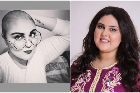 الفنانة المغربية عبير عابد تحلق شعرها بالكامل‎