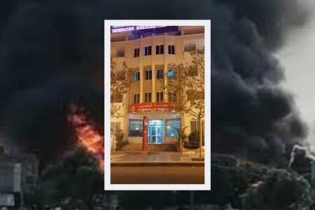 اندلاع حريق مهول داخل مصحة خاصة بوجدة