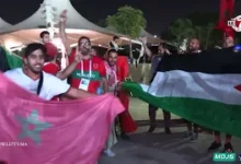 Photo of فلسطينيون يساندون أسود الأطلس وأجواء الرائعة بينهم وبين الجماهير المغربية بقطر