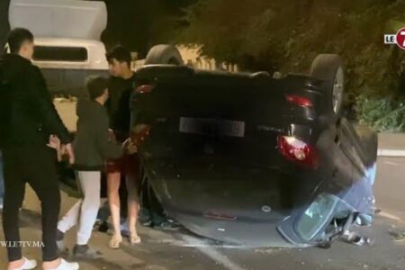 إنقـ.ـلاب سيا.رة في حاد.ث سيـ.ـر مر.وع بطريق أزمور بالدار البيضاء