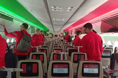بعثة المنتخب المغربي تصل الى الديار الاسبانية