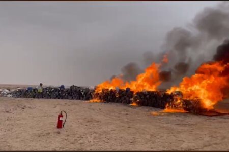 النيابة العامة تشرف على إتلاف مخدرات ومواد محظورة