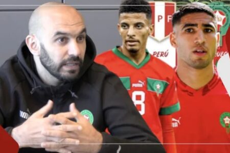 وليد الركراكي : “عندنا إصابة أوناحي وأشرف حكيمي ومغنبدلش بزاف فمباراة البيرو “