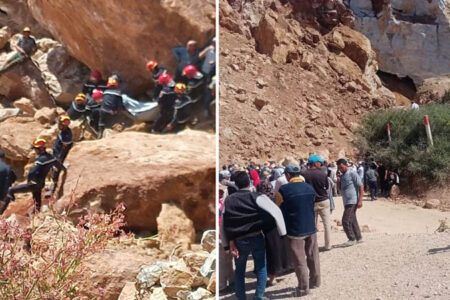 انهيار مقلع رخام يتسبب في وفاة عاملين‎‎