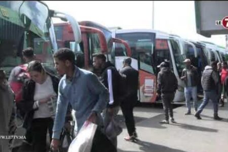 انتعاشة وإقبال كبير للمسافرين على محطة ولاد زيان في الدار البيضاء بمناسبة عيد الفطر