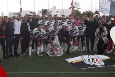 احتفالات وفرحة مكونات جمعية الشباب الرياضي بالصعود إلى القسم الأول هواة