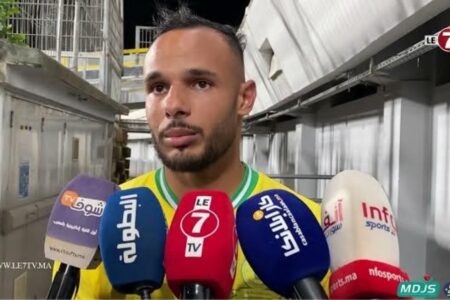 بوطويل: المباراة كانت في مستوى عالي كبير أمام جماهير الوداد العالمية، والطرد أثر على الأداء ديالنا