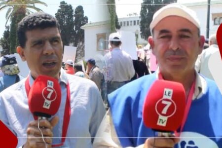 الأساتذة ينتفضون غضبا أمام الوزارة: حرام وحشومة أطر التربية والتعليم باقين تيعيشو الحكرة والتمييز