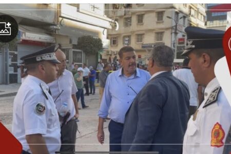 والي أمن الدار البيضاء  ” الوردي ” يحضر شخصيا مكان إنهيار منزل بحي الفرح بالبيضاء