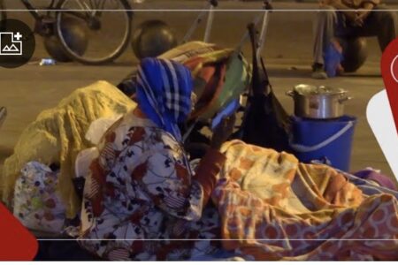 مناظر مؤثرة .. أسر حي الملاح بمراكش تفترش الأرض وتبيت في العراء بعدما فقدوا منازلهم