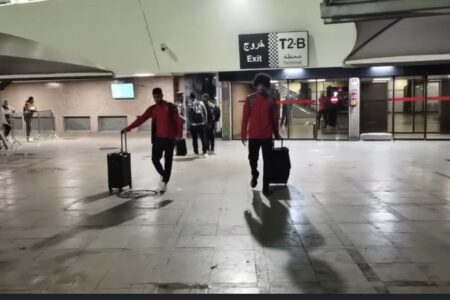 بعثة الترجي تصل في هاته الأثناء إلى المغرب استعدادا لمواجهة الوداد