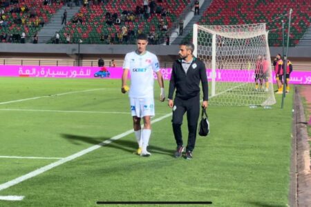 قرار جديد من الطاقم الطبي للرجاء اتجاه لاعبهم “مهدي موهوب”