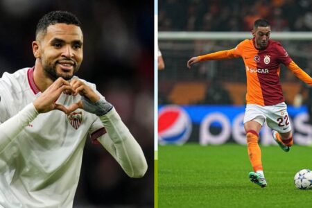 النصيري وزياش يتربعان على رأس هدافي المغاربة بدوري أبطال أوروبا