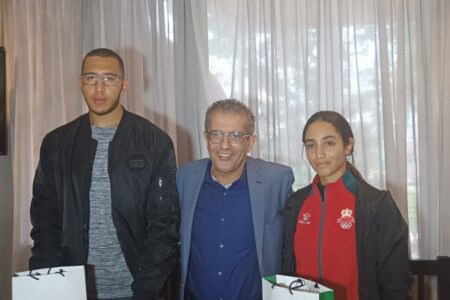 المكتب المديري لنادي سطاد المغربي يكرم البطلين مجدولين العلاوي وأشرف العايدي بعد تأهلهما للألعاب الأولمبية باريس 2024