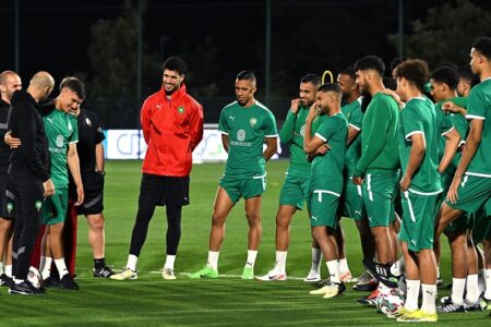 الحصة التدريبية الأولى للأسود استعدادًا لمبارتي أنغولا وموريتانيا