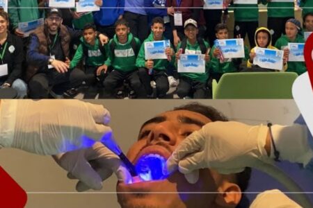 نادي الرجاء الرياضي ينظم أنشطة للتحسيس بأهمية المراقبة الطبية لصحة الأسنان لفائدة لاعبي الأكاديمية
