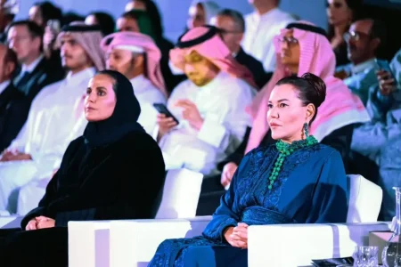 صاحبة السمو الملكي الأميرة للا حسناء وسعادة الشيخة سارة بنت حمد آل ثاني تترأسان بالدوحة عرضا لفن التبوريدة في إطار العام الثقافي (قطر-المغرب 2024)