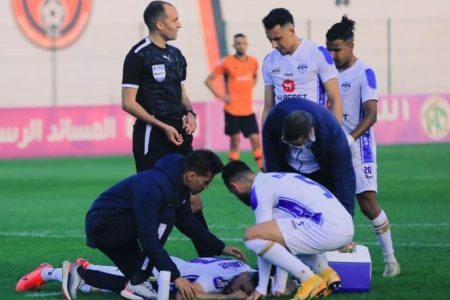 إصابة أيوب الخليفي في مباراة نهضة بركان