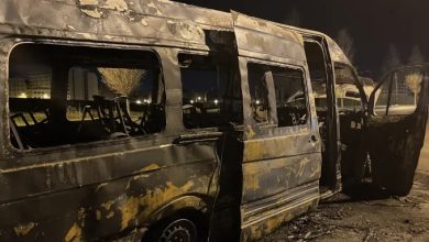 Photo of حريق يلتهم سيارة عمال قرب محطة طنجة الطرقية