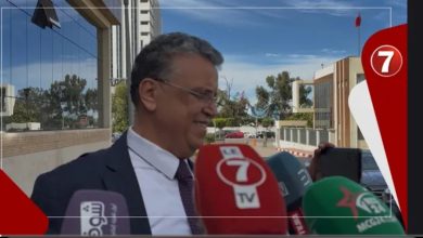Photo of وزير العدل “وهبي” يغادر محكمة الاستئناف بعد حفل تنصيب قضاة جدد ويصرح: الله يجيبنا في الصواب
