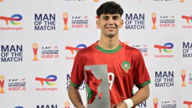 Photo of أيمن الركيك يتوج بجائزة أفضل لاعب في مباراة المغرب وتونس في كأس إفريقيا لأقل من 20 سنة