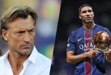 Photo of هيرفي رونار : حكيمي هو من يستحق التتويج بالكرة الذهبية